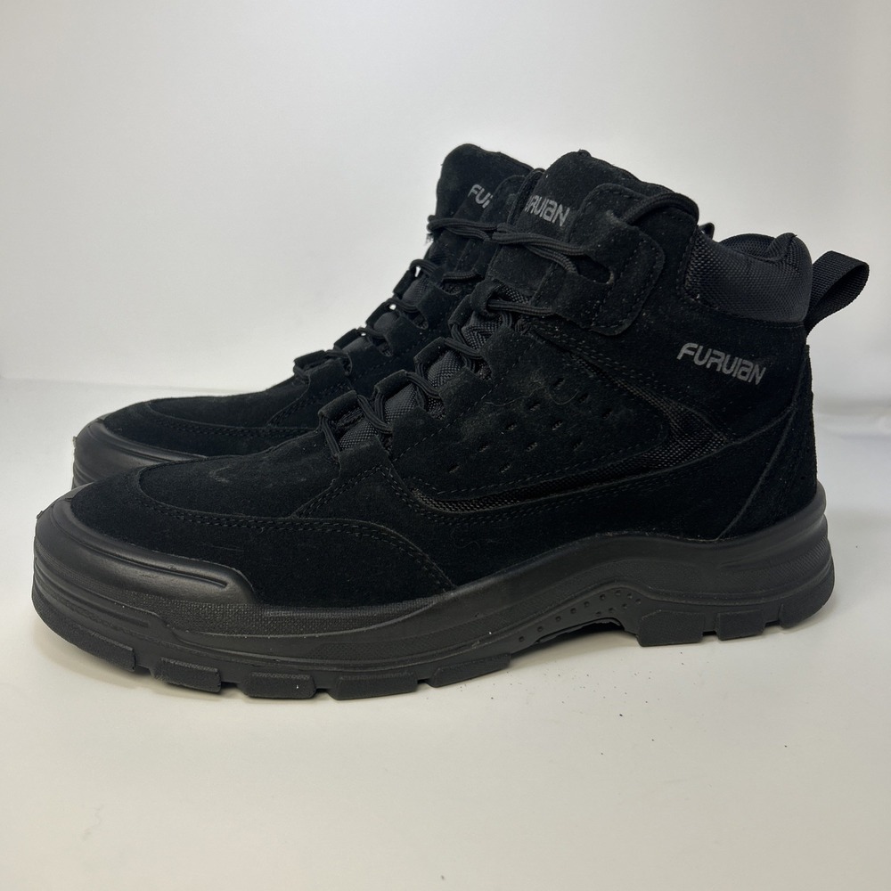 Furuian Mens Size 13 Safety Work Boots Black Tactical Sneaker Comp Steel Toe
